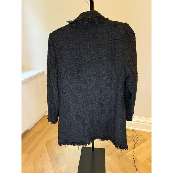 Zara - Black tweed coat with pearls - 	Womens XS - Picture 6 of 7